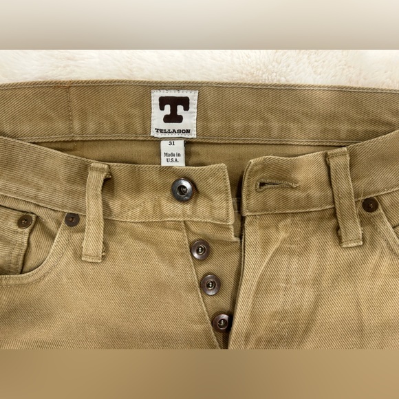 Tellason Ladbroke Grove Button Fly Slim Tapered Jeans - Men's Size 31 - Picture 1 of 8